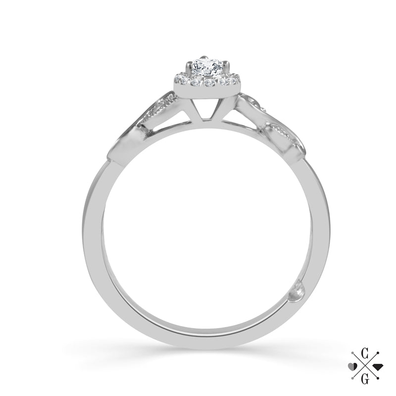 Diamond Bridal Set 0.25 ct tw 14k White Gold-RB6935TPA44W4