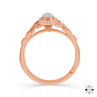 Diamond Bridal Set 0.16 ct tw Center RD 10k Rose Gold-RB6952A78P0