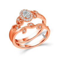 Diamond Bridal Set 0.25 ct tw 10k Rose Gold-RB8603A44P0