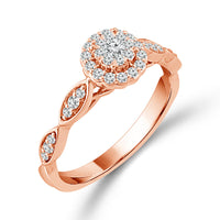 Diamond Bridal Set 0.4 ct tw 10k Rose Gold-RB9200A78P0