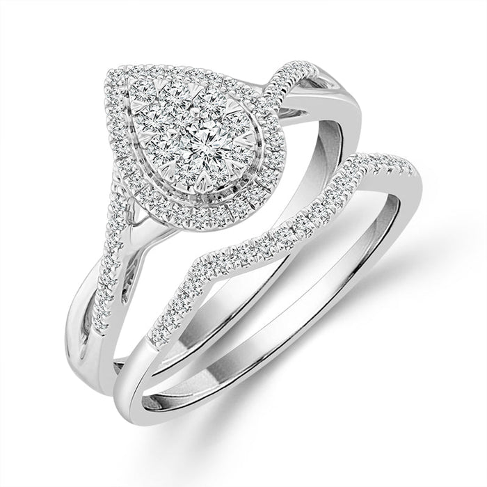 Diamond Bridal Set 0.4 ct tw 10k White Gold-RB9219A78W0