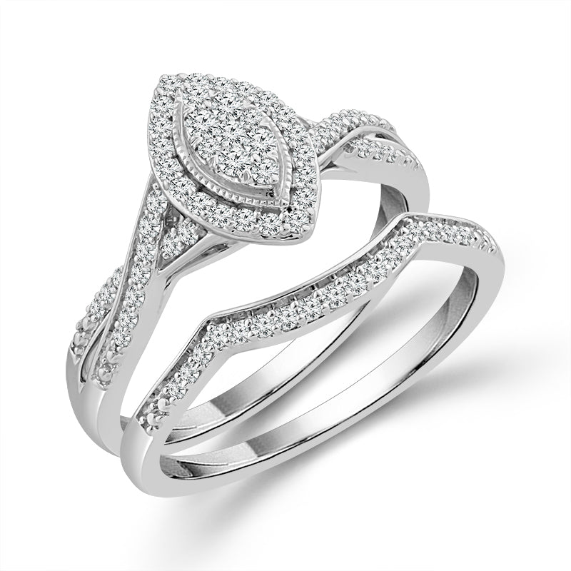 Diamond Bridal Set 0.4 ct tw 10k White Gold-RB9485A68W0