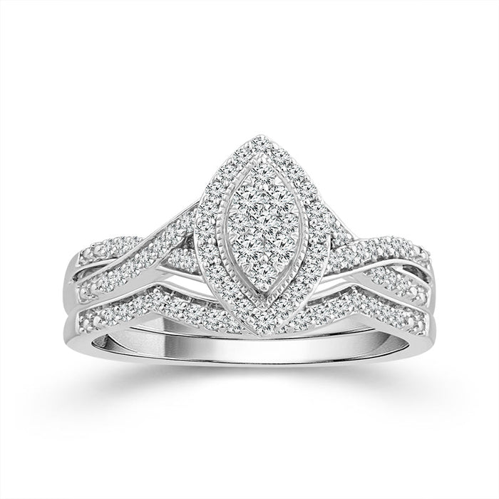Diamond Bridal Set 0.4 ct tw 10k White Gold-RB9485A68W0
