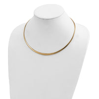 14k w/Rhodium 3/6mm Graduated Reversible Omega Necklace-RDG6-18