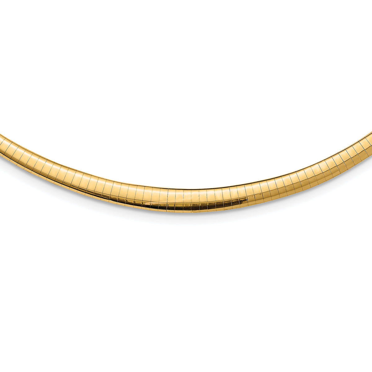 14k w/Rhodium 3/6mm Graduated Reversible Omega Necklace-RDG6-18