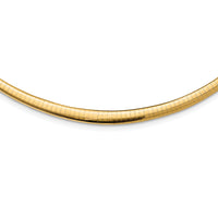 14k w/Rhodium 3/6mm Graduated Reversible Omega Necklace-RDG6-18