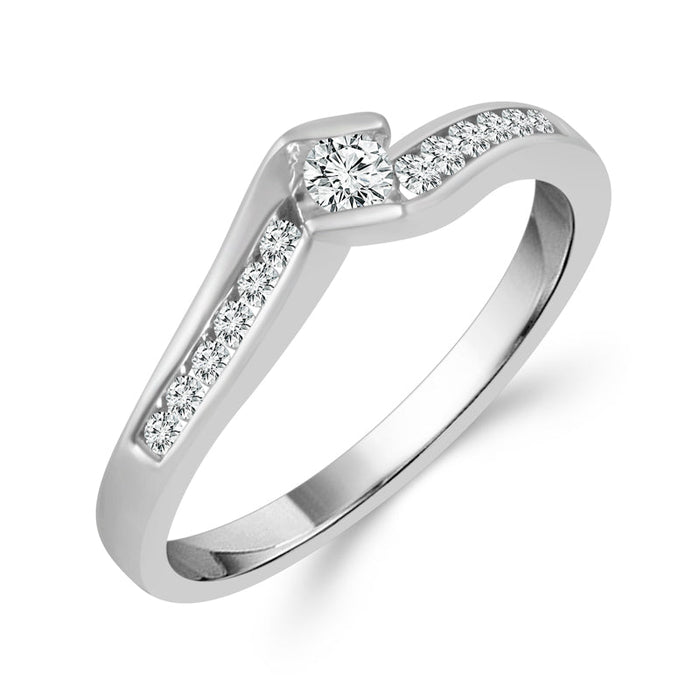 Diamond Engagement Ring 0.25 ct tw 10k White Gold-RE0042TPA56-0W