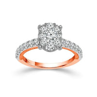 Diamond Engagement Ring 1.25 ct tw 14k White Gold+14k Rose Gold-RE11487A56T4