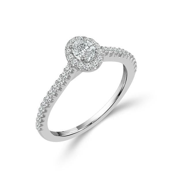 Diamond Engagement Ring 0.5 ct tw 14k White Gold-RE12428A44W4