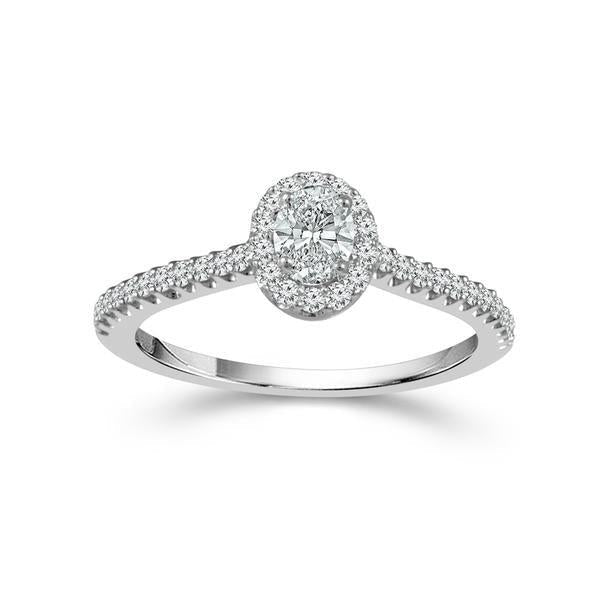 Diamond Engagement Ring 0.5 ct tw 14k White Gold-RE12428A44W4
