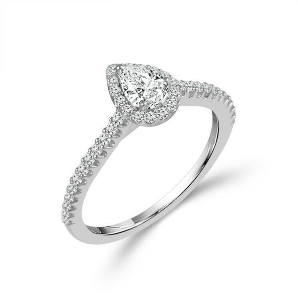 Diamond Engagement Ring 0.5 ct tw 14k White Gold-RE12429A44W4
