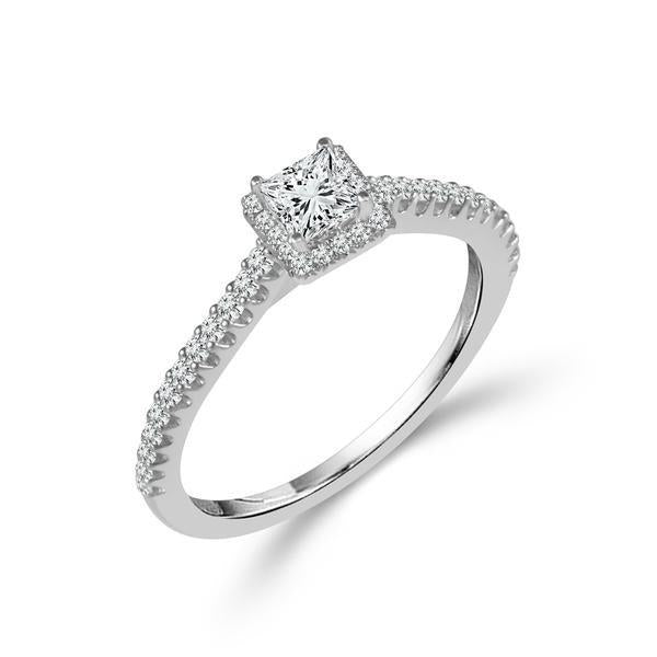 Diamond Engagement Ring 0.5 ct tw 14k White Gold-RE12430A45W4