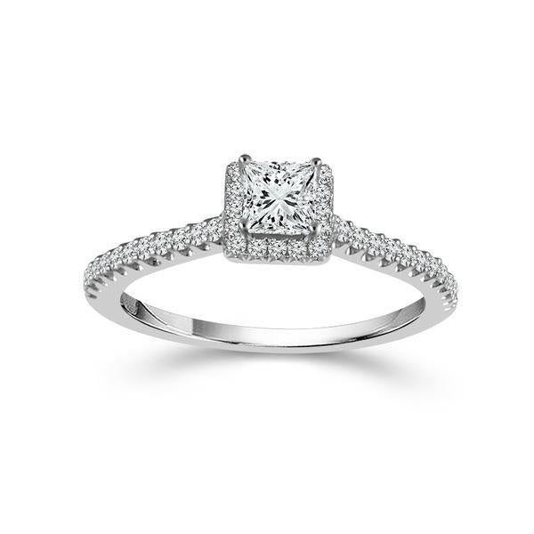 Diamond Engagement Ring 0.5 ct tw 14k White Gold-RE12430A45W4