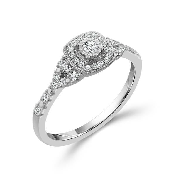 Diamond Engagement Ring 0.25 ct tw 10k White Gold-RE13158A78W0