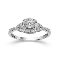 Diamond Engagement Ring 0.25 ct tw 10k White Gold-RE13158A78W0