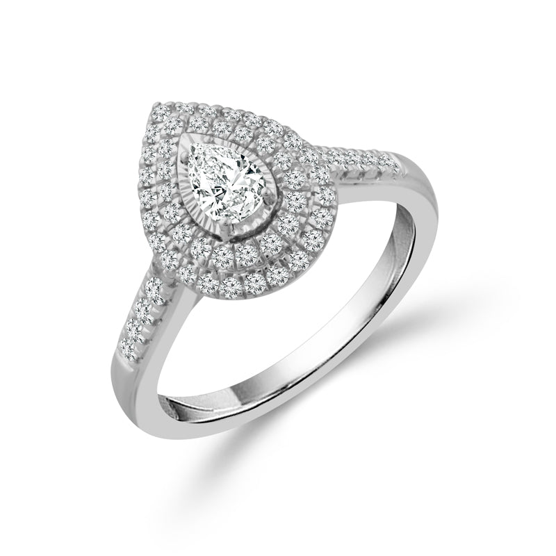 Diamond Engagement Ring 0.75 ct tw 14k White Gold-RE13338A44W4