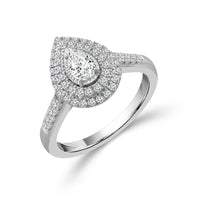 Diamond Engagement Ring 0.75 ct tw 14k White Gold-RE13338A44W4