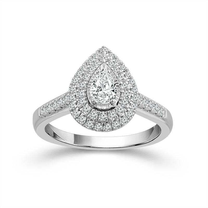 Diamond Engagement Ring 0.75 ct tw 14k White Gold-RE13338A44W4