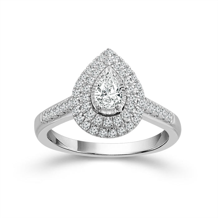 Diamond Engagement Ring 0.75 ct tw 14k White Gold-RE13338A44W4