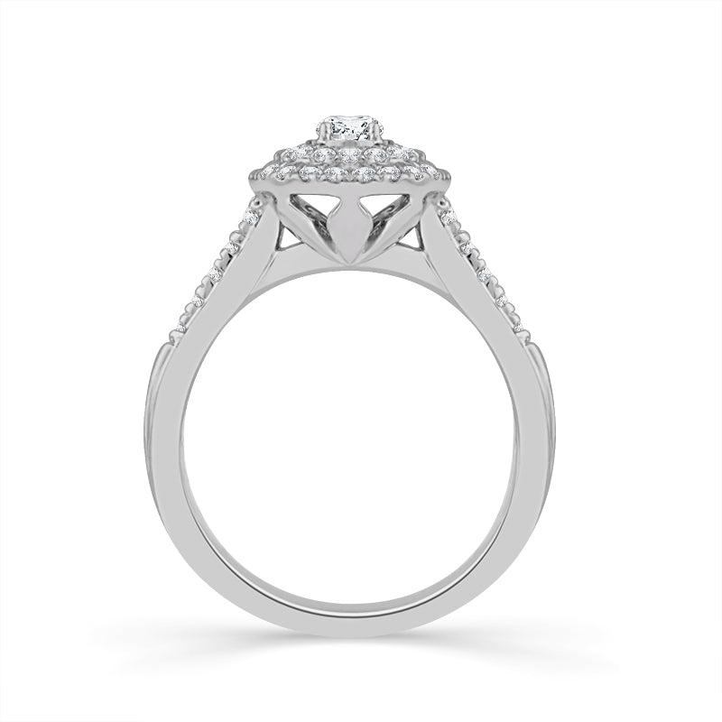 Diamond Engagement Ring 0.75 ct tw 14k White Gold-RE13338A44W4