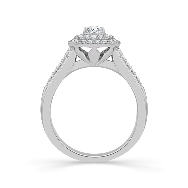 Diamond Engagement Ring 0.75 ct tw 14k White Gold-RE13339A44W4