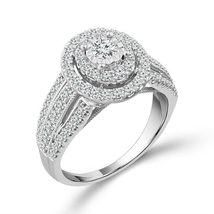 Diamond Engagement Ring 1 ct tw 10k White Gold-RE13380ZA66J0W
