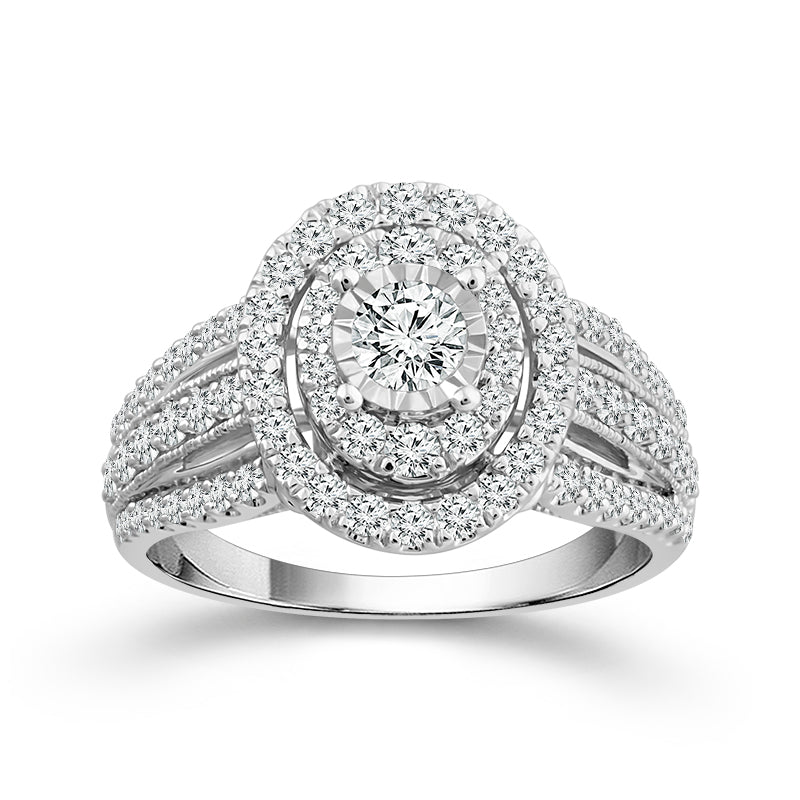 Diamond Engagement Ring 1 ct tw 10k White Gold-RE13380ZA66J0W