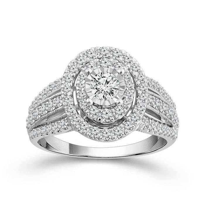 Diamond Engagement Ring 1 ct tw 10k White Gold-RE13380ZA66J0W