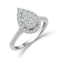 Diamond Engagement Ring 0.75 ct tw 14k White Gold-RE14623A78W4