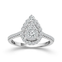 Diamond Engagement Ring 0.75 ct tw 14k White Gold-RE14623A78W4