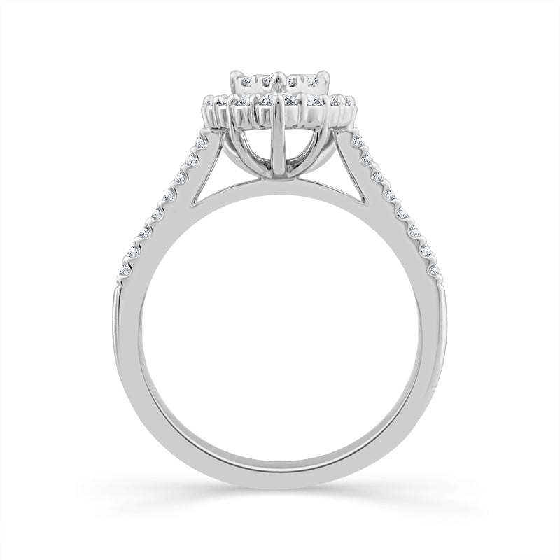 Diamond Engagement Ring 0.75 ct tw 14k White Gold-RE14623A78W4