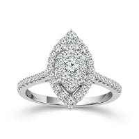 Diamond Engagement Ring 0.75 ct tw 14k White Gold-RE14624A78W4
