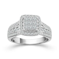 Diamond Engagement Ring 1 ct tw 10k White Gold-RE14630BBA68W0