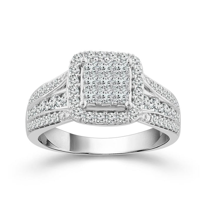 Diamond Engagement Ring 1 ct tw 10k White Gold-RE14630BBA68W0