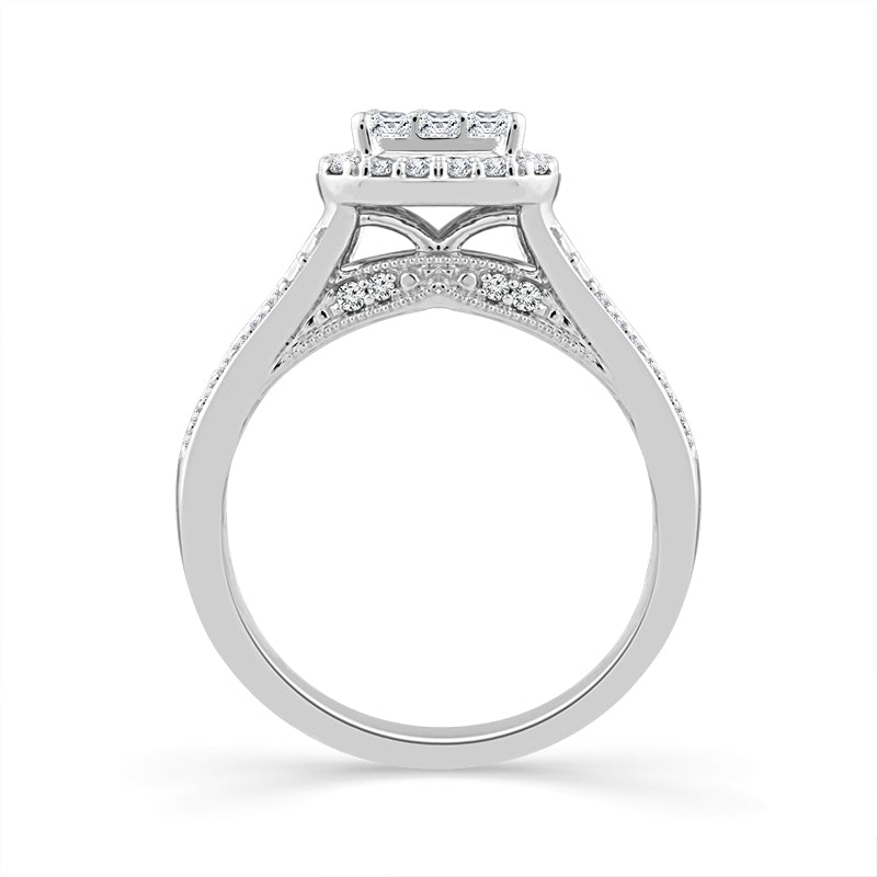 Diamond Engagement Ring 1 ct tw 10k White Gold-RE14630BBA68W0