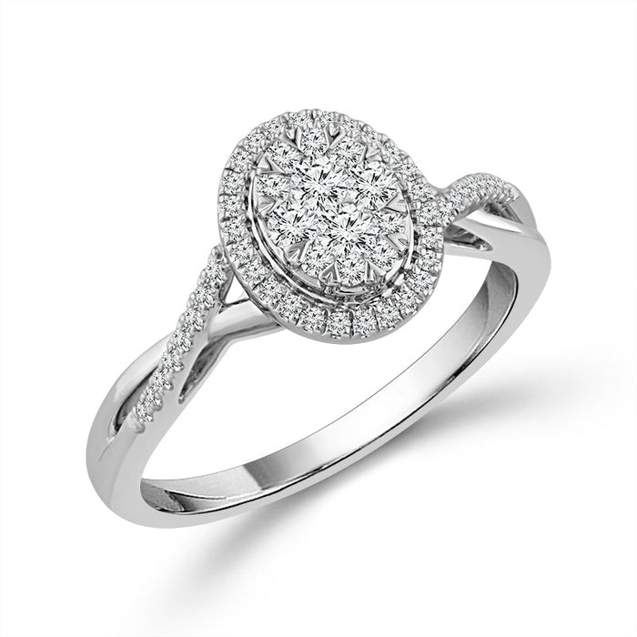 Diamond Engagement Ring 0.33 ct tw 10k White Gold-RE15543A78W0