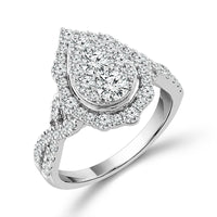 Diamond Engagement Ring 1.25 ct tw 14k White Gold-RE17323A68W4