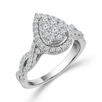 Diamond Engagement Ring 0.75 ct tw 14k White Gold-RE17324A68W4