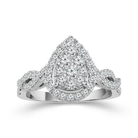 Diamond Engagement Ring 0.75 ct tw 14k White Gold-RE17324A68W4
