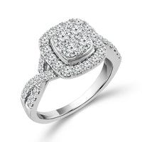 Diamond Engagement Ring 1 ct tw 14k White Gold-RE17331A68W4