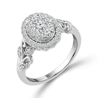 Diamond Engagement Ring 0.63 ct tw 14k White Gold-RE17466A68W4