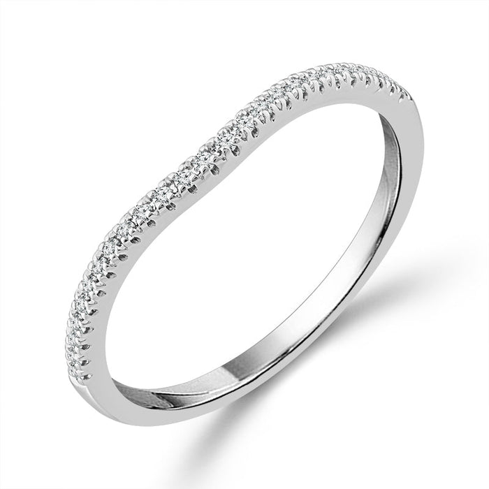 Diamond Band 0.10 ct tw 14k White Gold-RE19405A78W4BS
