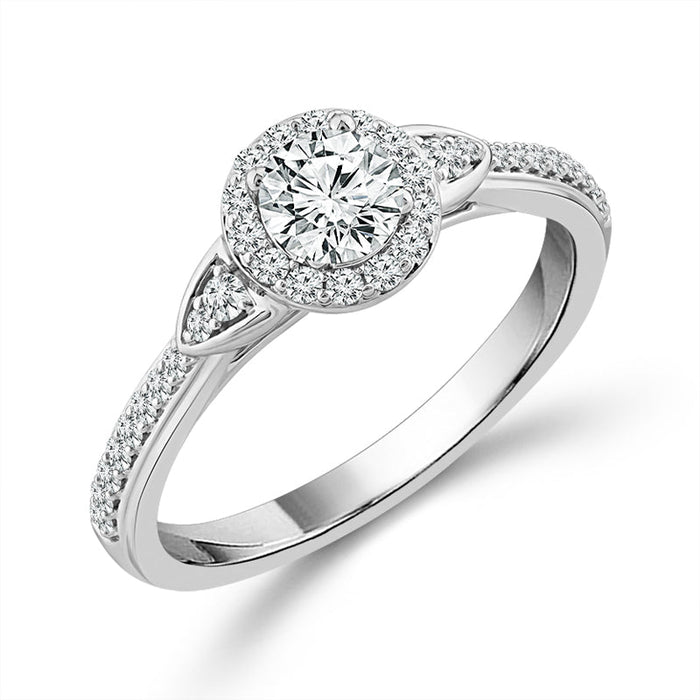 Diamond Engagement Ring 0.50 ct tw 14k White Gold-RE19714A66W4