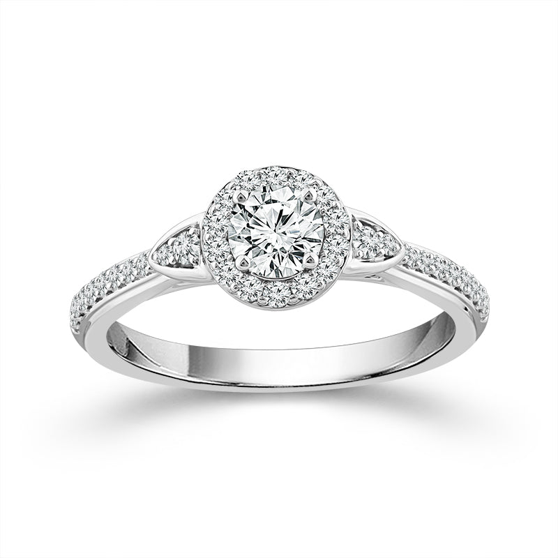 Diamond Engagement Ring 0.50 ct tw 14k White Gold-RE19714A66W4