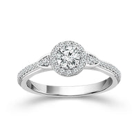 Diamond Engagement Ring 0.50 ct tw 14k White Gold-RE19714A66W4