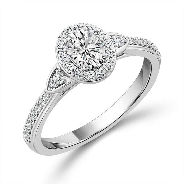 Diamond Engagement Ring 0.50 ct tw 14k White Gold-RE19715A44W4