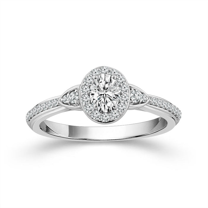 Diamond Engagement Ring 0.50 ct tw 14k White Gold-RE19715A44W4