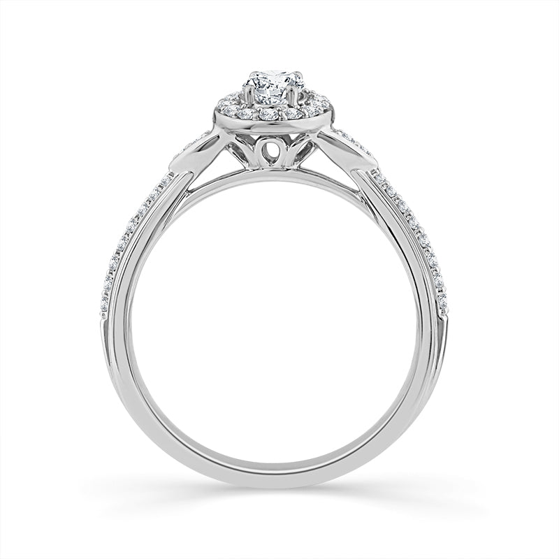 Diamond Engagement Ring 0.50 ct tw 14k White Gold-RE19715A44W4