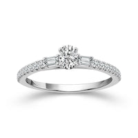 Diamond Engagement Ring 0.5 ct tw Oval bag 14k White Gold-RE20299A44W4