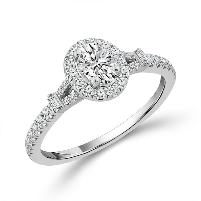 Diamond Engagement Ring 0.60 ct tw 14k White Gold-RE21327A44W4
